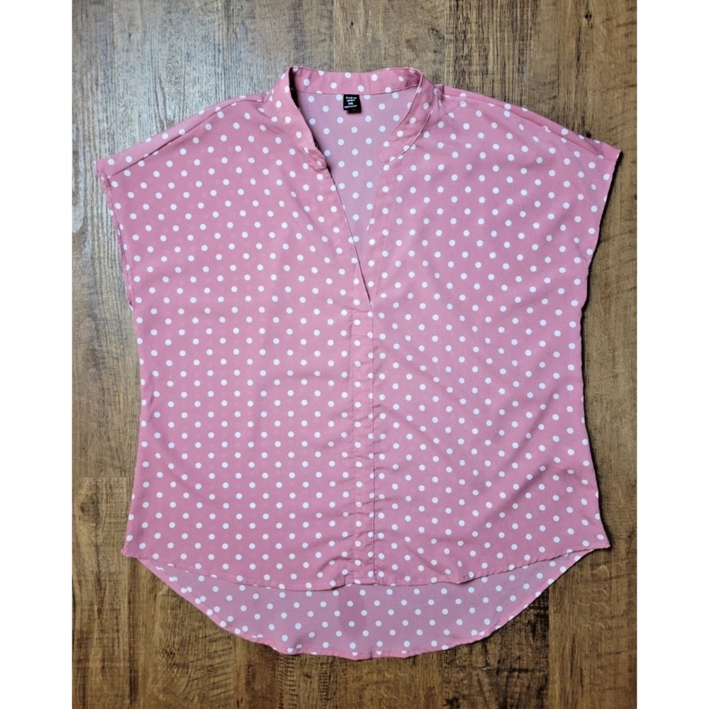 Shein Curve polka dot blouse